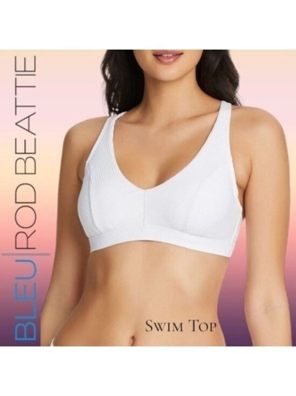 BLEU Rod Beattie Walk the Line Over-the-Shoulder Underwire Swim Top
